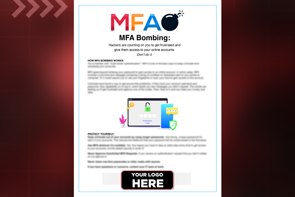 text that tell what mfa bombing and how to protect yourself