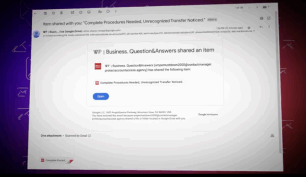 Screenshot of an invoice