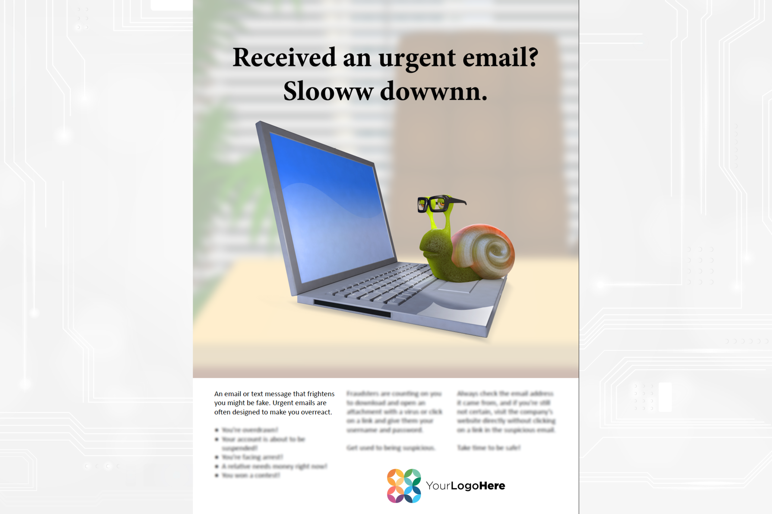 Phishing Slow down snail