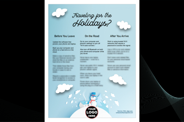 Cybersafe While Traveling for the Holidays