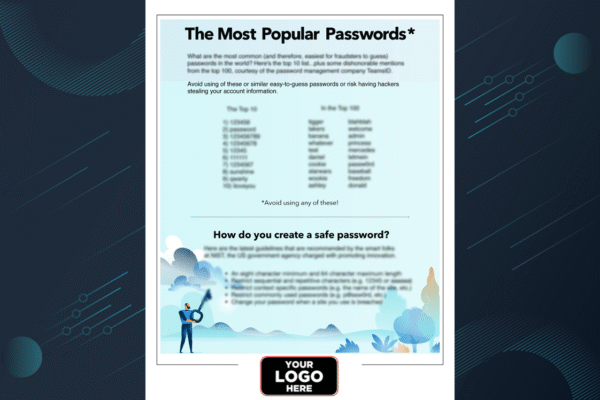 Most Popular Passwords … to Avoid